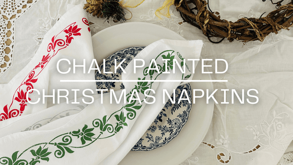 Chalk Painted Christmas Napkins